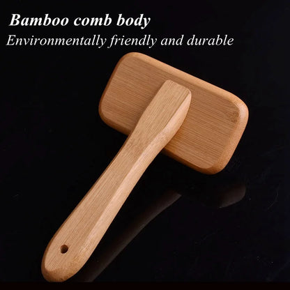 Pet Comb Natural Bamboo Handle Stainless Steel Hair Brush Dogs Cats Pets Grooming Accessories Tools Puppy Combs Cleaning Brush