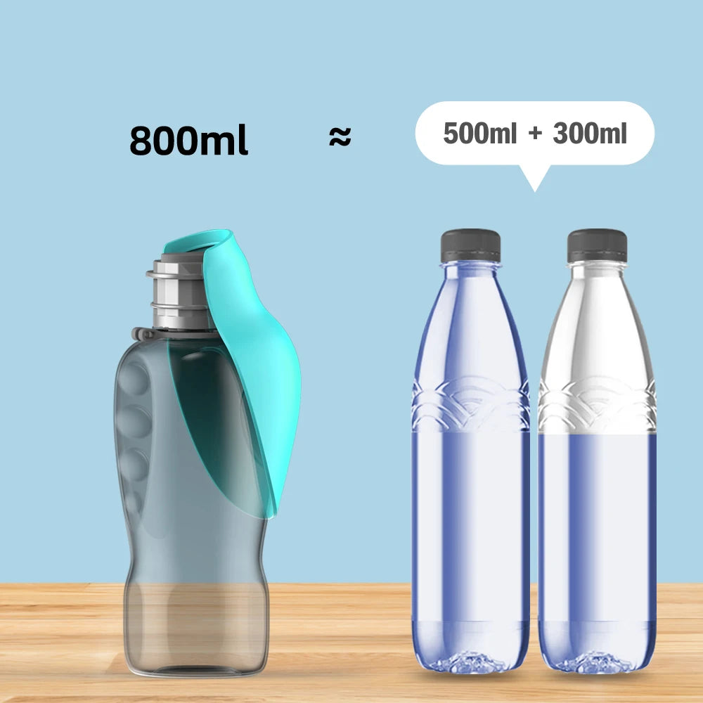 Podręczny dozownik na wodę dla psa 800 ml